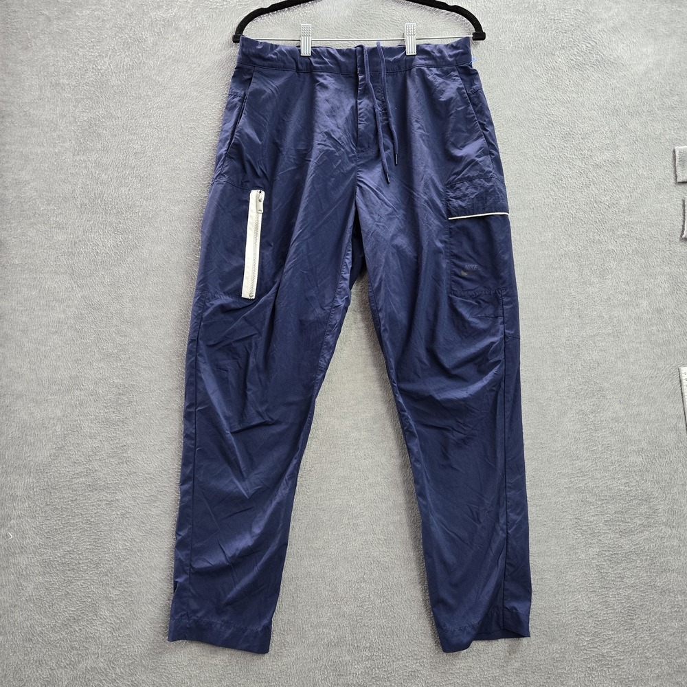 Nike Men‎ Activewear Pants M Blue Sportswear Style Essentials Utility Cargo Logo